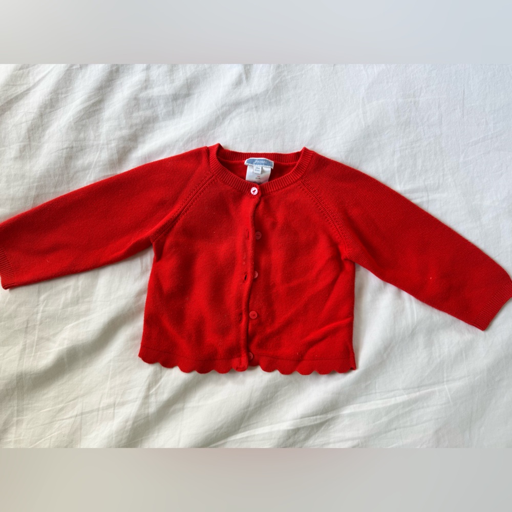 Jacadi Vibrant Red Knit Cardigan